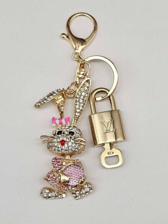 Louis Vuitton Accessories - Authentic Louis Vuitton Gold Lock & Key ✨ Unbranded Bunny Bag Charm Keychain